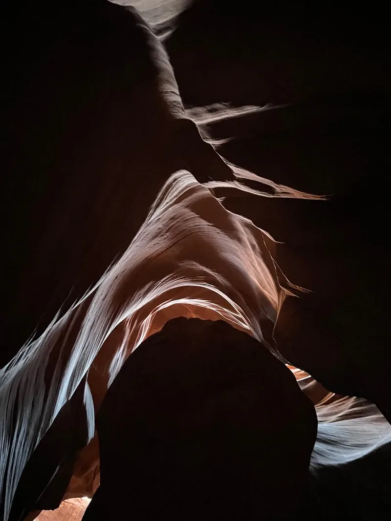 Wave-shaped sandstone walls inside Upper Antelope Canyon